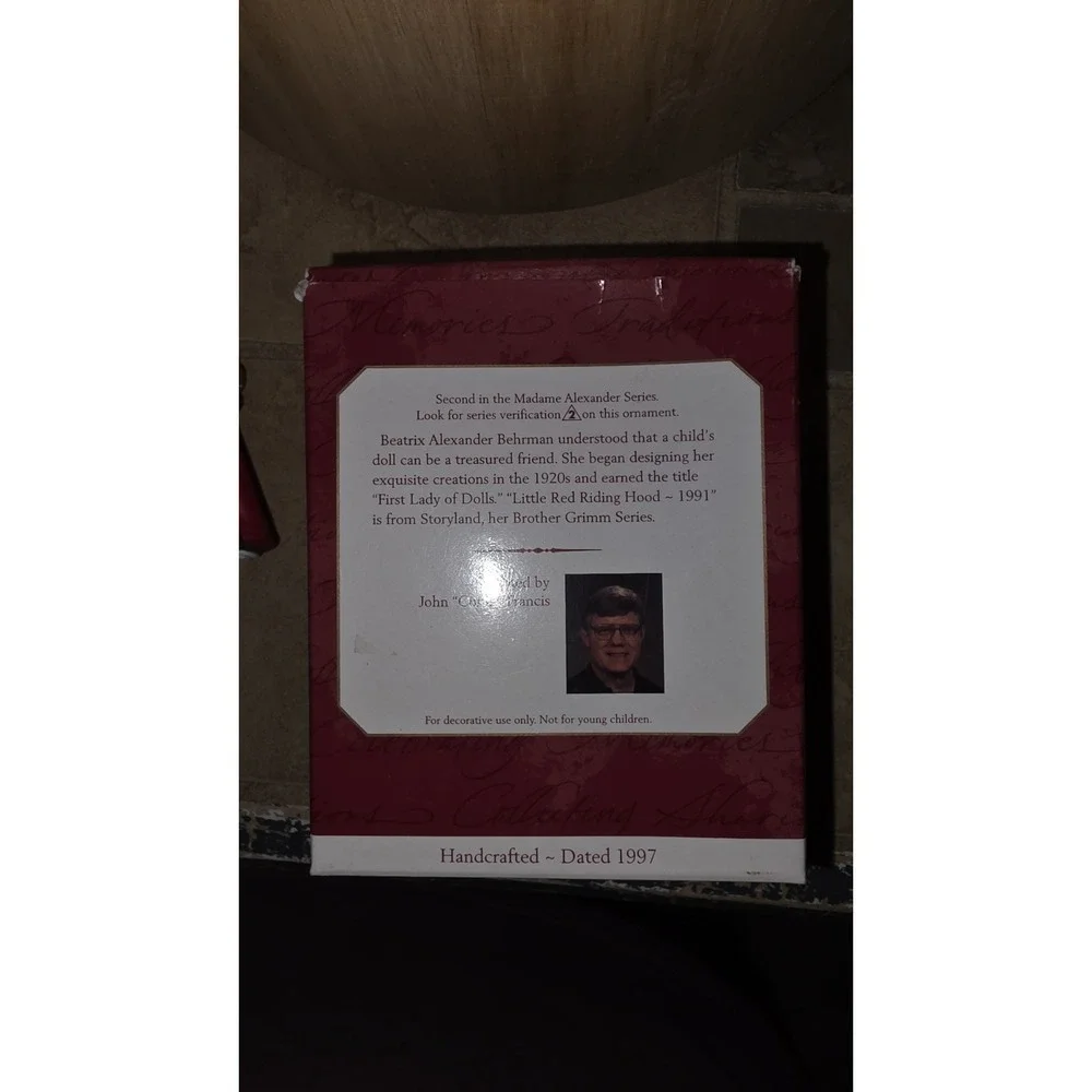 1991 97 Hallmark Keepsake Ornament Little Red Riding Hood Madame Alexander INBOX